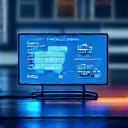 Icon: Flottenmanagement-Dashboard mit Kartenansicht und Fahrzeugsymbolen