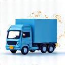 Icon: Europäische Mautsysteme mit Landkarten und Lkw-Symbol